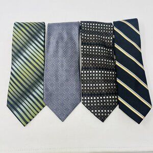 Covington Calvin Klein Alfani & Club Room Mens 4 Piece 100% Silk Neck Ties 1778